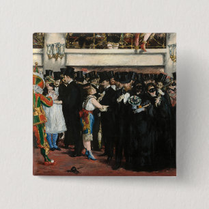 Macaron Carré 5 Cm Edouard Manet - Bal masqué à l'Opéra