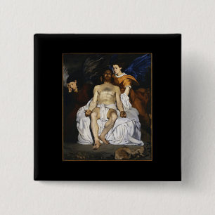 Macaron Carré 5 Cm Edouard Manet - Christ mort avec les anges - 1864