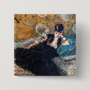 Macaron Carré 5 Cm Edouard Manet - Dame aux Éventails