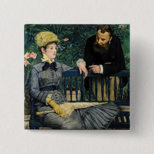 Macaron Carré 5 Cm Edouard Manet - Dans la serre
