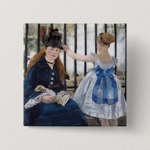 Macaron Carré 5 Cm Edouard Manet - La Gare