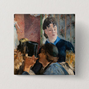 Macaron Carré 5 Cm Edouard Manet - Serveuse de bock