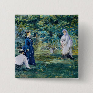 Macaron Carré 5 Cm Edouard Manet - Une partie de croquet