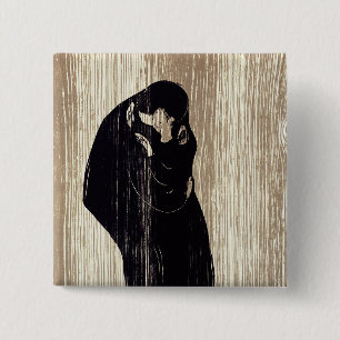 Macaron Carré 5 Cm Edvard Munch - Le Kiss IV