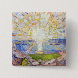 Macaron Carré 5 Cm Edvard Munch - Le Soleil 1911