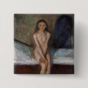 Macaron Carré 5 Cm Edvard Munch - Puberté