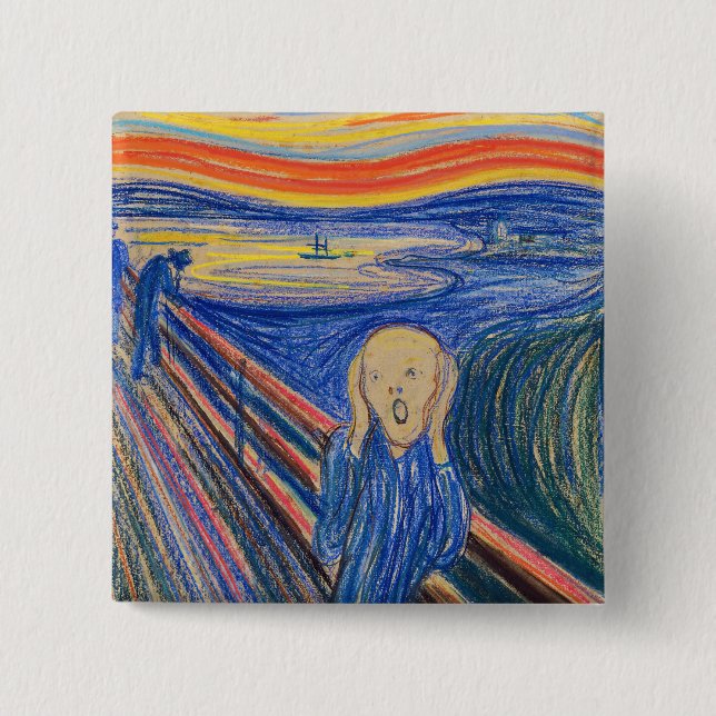 Macaron Carré 5 Cm Edvard Munch - The Scream 1895 (Devant)