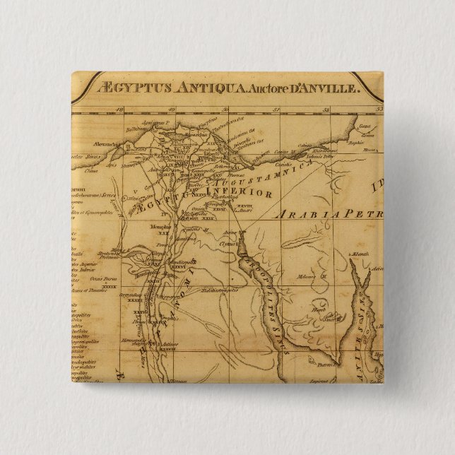 Macaron Carré 5 Cm Égypte ancienne 3 (Devant)