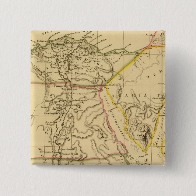 Macaron Carré 5 Cm Égypte ancienne 5 (Devant)