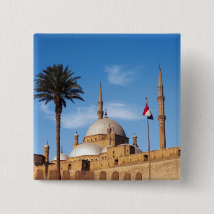 Macaron Carré 5 Cm Égypte, Le Caire, Citadelle, Mosquée Muhammad Ali