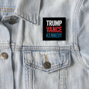 Macaron Carré 5 Cm Élection de Trump Vance Kennedy 2024