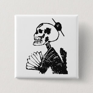 Macaron Carré 5 Cm Élégant Art Posada Calavera