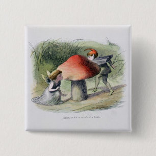 Macaron Carré 5 Cm Elf à la recherche d'une fée, illustration de