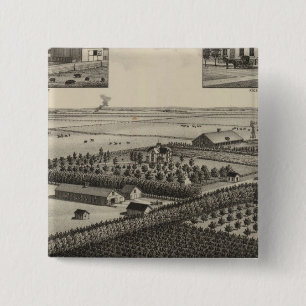 Macaron Carré 5 Cm Elliott Residence and Farm, comté de Rice, Kansas