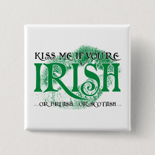 Macaron Carré 5 Cm Embrassez-moi si vous êtes irlandais…