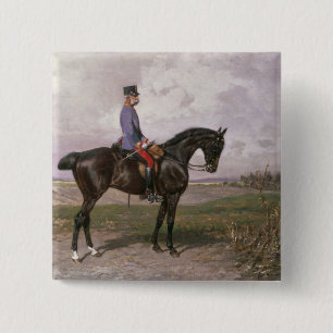 Macaron Carré 5 Cm Empereur Franz Joseph I sur son cheval autrichien