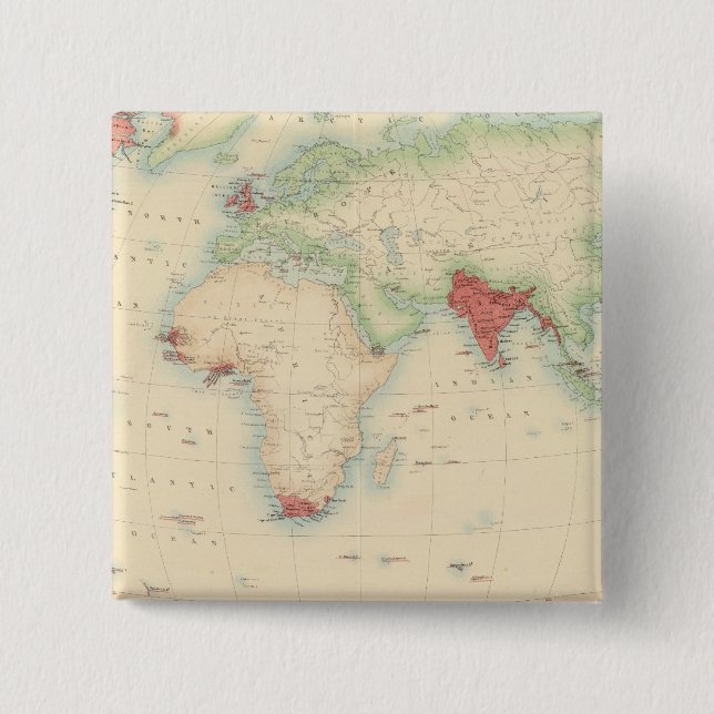 Macaron Carré 5 Cm Empire britannique (Devant)