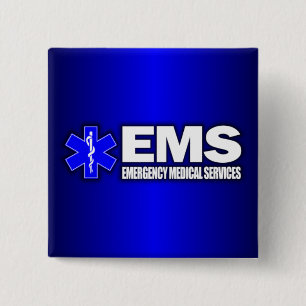 Macaron Carré 5 Cm EMS - Services Médicales d'urgence