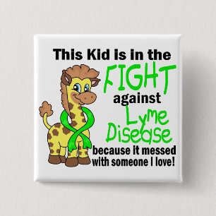 Macaron Carré 5 Cm Enfant dans le combat contre la maladie de Lyme