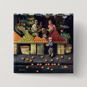 Macaron Carré 5 Cm Enfant en bas âge et oranges