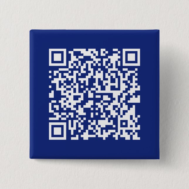 Macaron Carré 5 Cm Entrer l'URL Généré instantanément Code QR | bleu  (Devant)