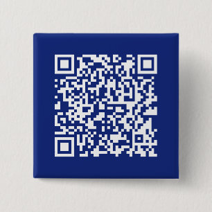 Macaron Carré 5 Cm Entrer l'URL Généré instantanément Code QR   bleu
