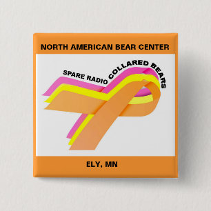 Macaron Carré 5 Cm Épargnez les ours colletés ! Bouton