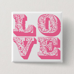 Macaron Carré 5 Cm Épingle Carré d'amour