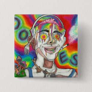 Macaron Carré 5 Cm Épingle Carré d'origine "Buckethead"