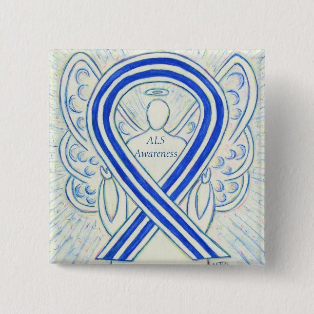 Macaron Carré 5 Cm Épingle d'art personnalisé pour la sensibilisation (Devant)