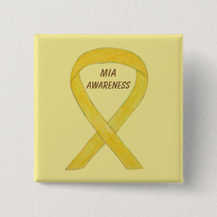 Macaron Carré 5 Cm Épingle de ruban de sensibilisation Manquant dans 