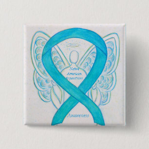 Macaron Carré 5 Cm Épingles à ruban pour la sensibilisation aux Répar