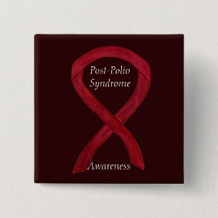 Macaron Carré 5 Cm Épingles personnalisées du ruban de sensibilisatio