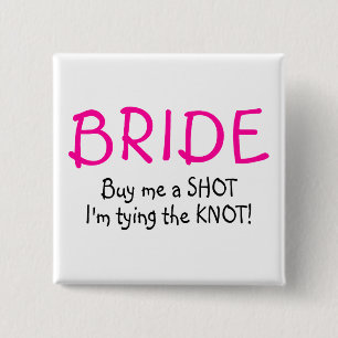 Macaron Carré 5 Cm Épouse (Achetez-Moi Une Balle Je Tient Le Brin)