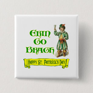 Macaron Carré 5 Cm Erin Go Braugh Joyeux Saint Patrick Day dit :