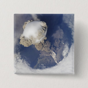 Macaron Carré 5 Cm Éruption de volcan de Sarychev