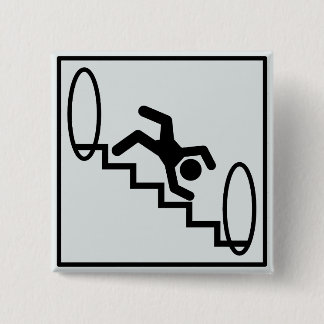 Macaron Carré 5 Cm Escaliers de Stickman - danger