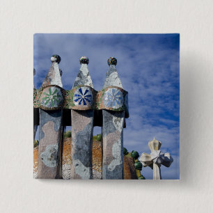 Macaron Carré 5 Cm Espagne, Catalogne, Barcelone. Casa Batllo (1906).