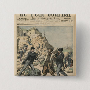 Macaron Carré 5 Cm Espionnage dans l'arrestation de la France d'un