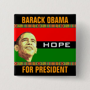 Macaron Carré 5 Cm Espoir de Barack Obama