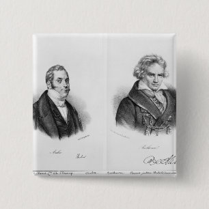 Macaron Carré 5 Cm Esprit Auber et Ludwig van Beethoven