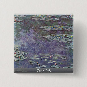 Macaron Carré 5 Cm Étang de nénuphar par Claude Monet