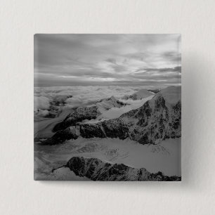 Macaron Carré 5 Cm États-Unis, Alaska, Parc national Denali, Vue aéri