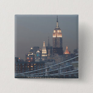 Macaron Carré 5 Cm États-Unis, New York City, Vue du pont de Manhatta