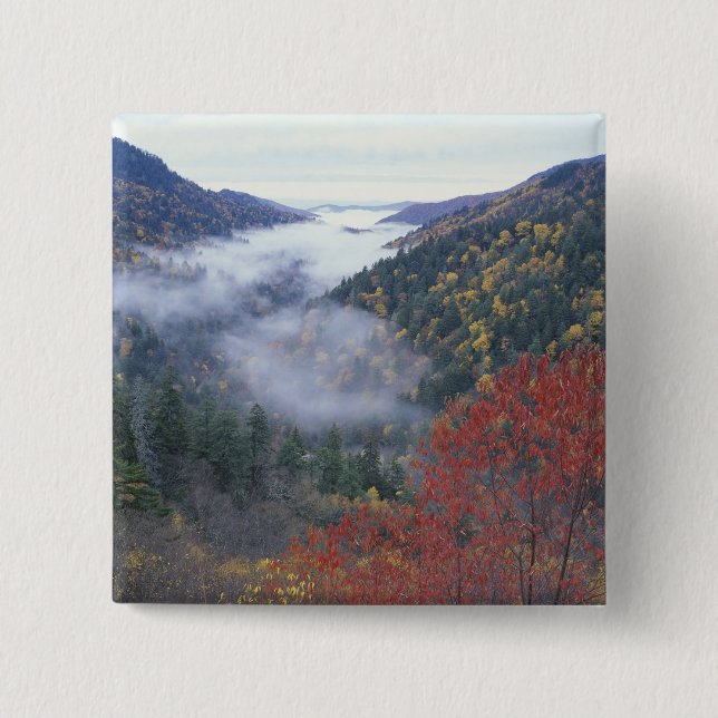 Macaron Carré 5 Cm États-Unis, Tennessee, Great Smokey Mountains Nati (Devant)