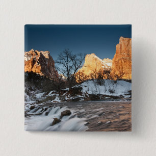 Macaron Carré 5 Cm États-Unis, Utah, Zion National Park. Sunrise des 