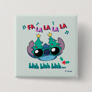 Macaron Carré 5 Cm Étiquette de Noël   Fa La La La La