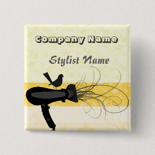 Macaron Carré 5 Cm Étiquette de nom de la liste des cheveux de Mockin