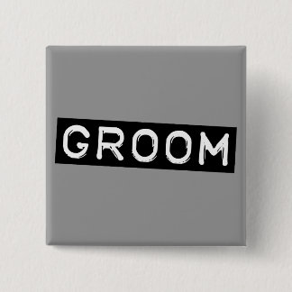 Macaron Carré 5 Cm Étiquette Groom