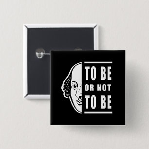 Macaron Carré 5 Cm Être ou ne pas être Shakespeare Citer Thespian